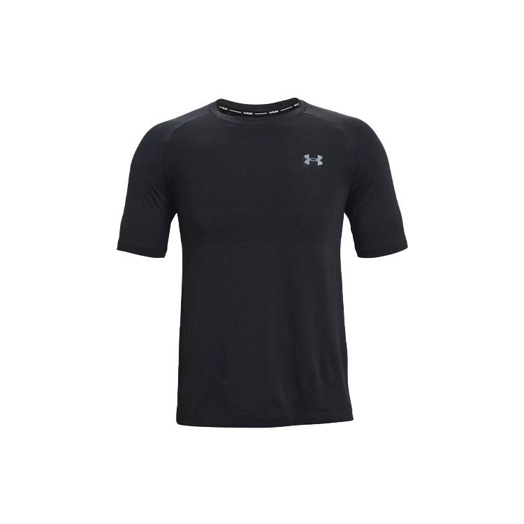 Men s Under Armour Vanish Seamless Logo Pattern Loose Round Neck Short Sleeve Gray 1361356-016 M