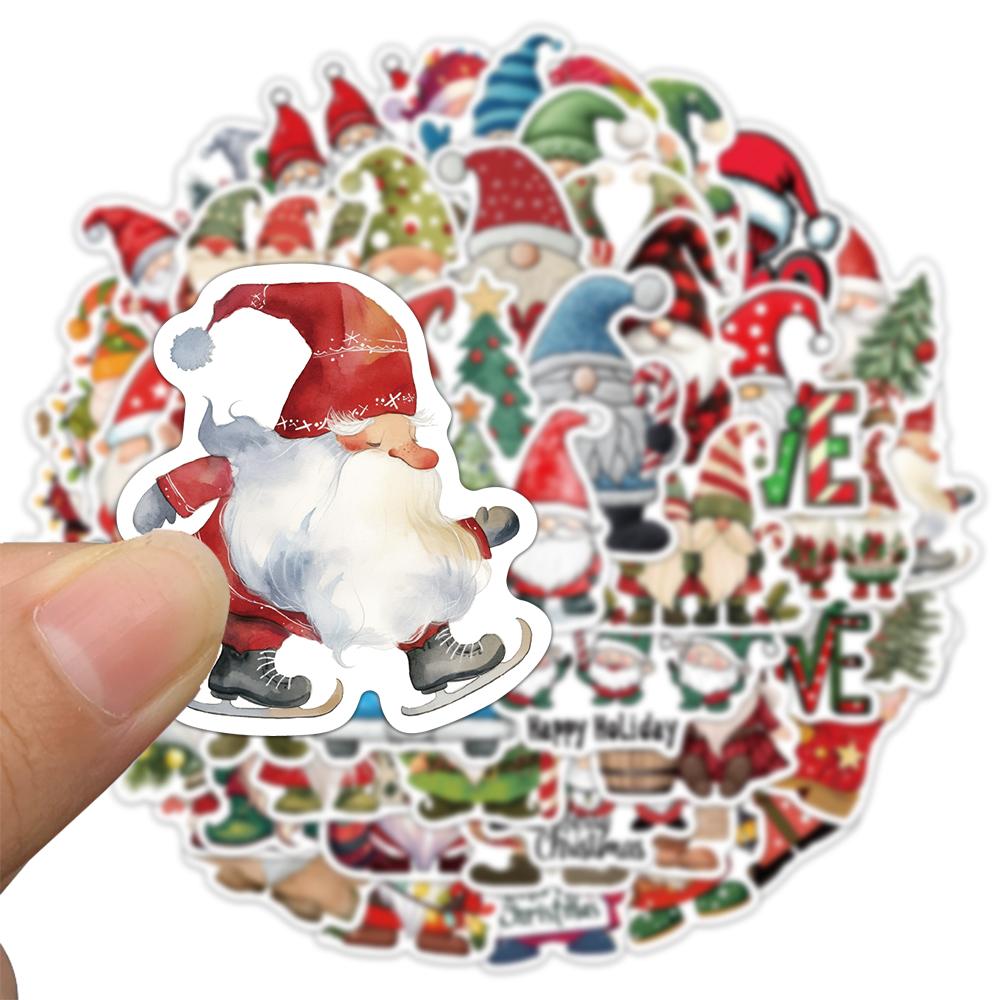 50PCS Christmas Dwarf Stickers Exquisite and Cute Santa Claus Account Phone Case Laptop Luggage Waterproof Stickers