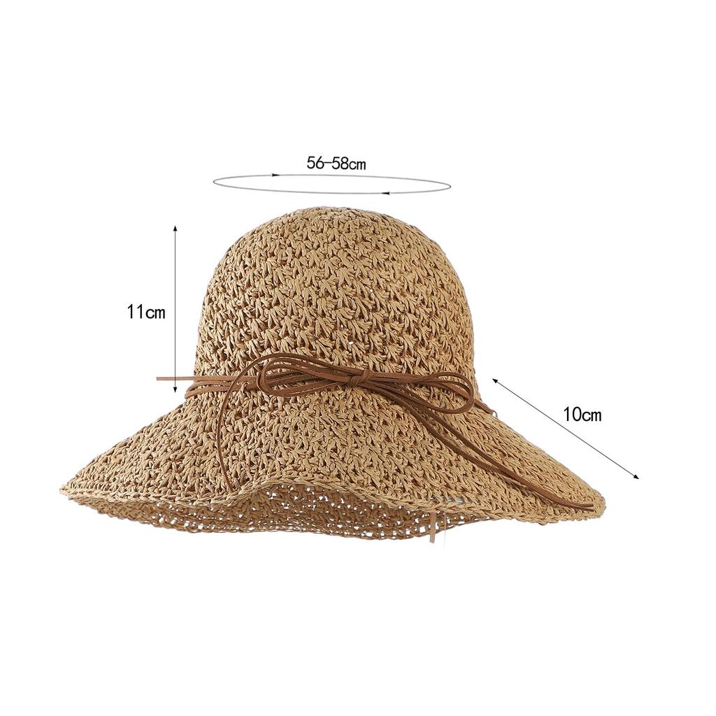 Straw UV Protection Wide Brim Sun With Actress Sun Khaki [LONTG] Hat, Hat, Women's, Hat, Hat, Handmade, Ribbon, Hat, Breathable, Cool, Stylish, Hat,