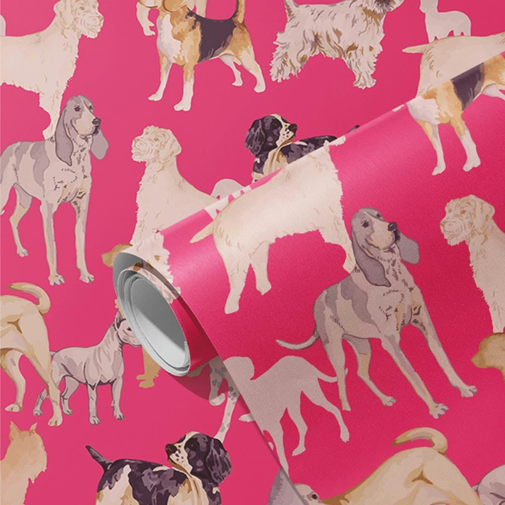 Kinderkamer Cartoon Behang Zelfklevend Waterdicht Schattige Hond Muurstickers Meubels Kast Behang Huisdecoratie (pink,44x300CM)