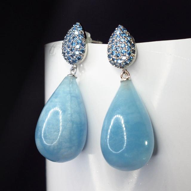 

Бирюзовый розовый кварц синий аквамарин черный красный натуральный камень жемчуг серьги с 925 серебряные штифты ювелирные изделия