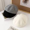 Autumn and Winter New Simple Wool Forward Hat Women's British Retro Temperament Beret Versatile Face Little Painter Hat Tide