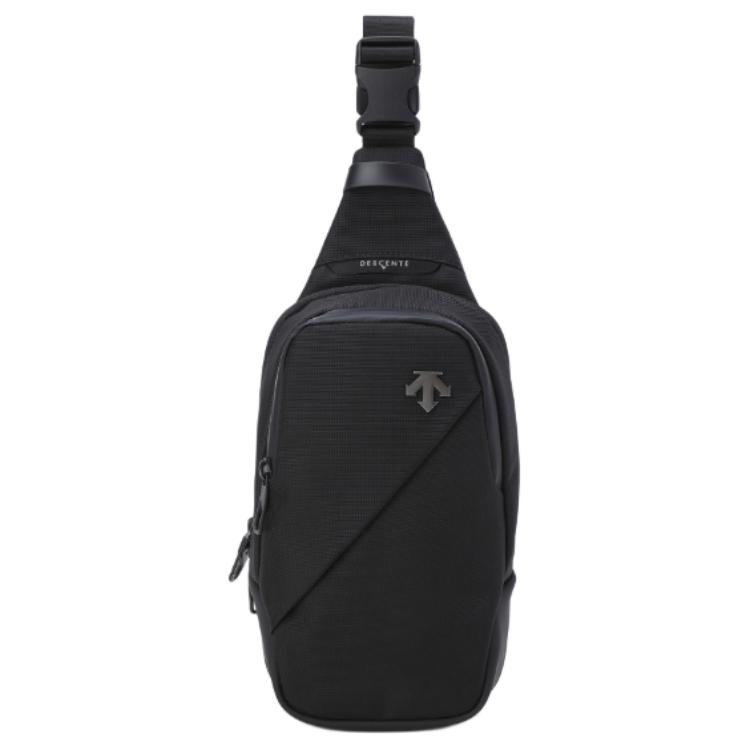New DESCENTE Nylon Sling Bag Unisex Black SQ323UBG73