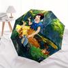 1pc Snow White and the Animals Cartoon Umbrella, Portable 3-Fold Compact Umbrella, Suitable for Camping, Hiking and Travel, Ideal Easter Bir