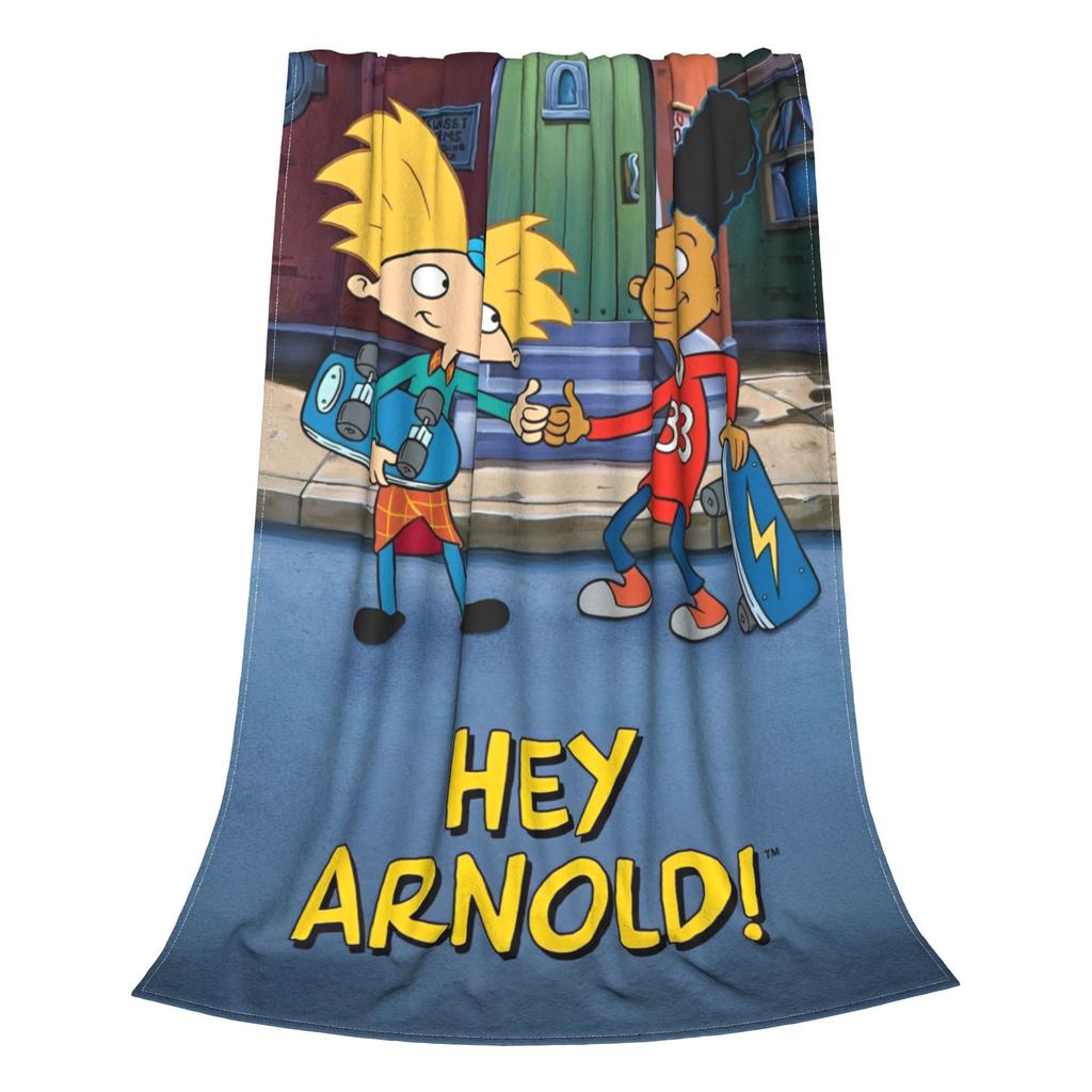 Hey Arnold Adventures Anime Drama Blanket Multi-size Soft Fuzzy Plush Throw Blankets for Sofa Couch and Bed