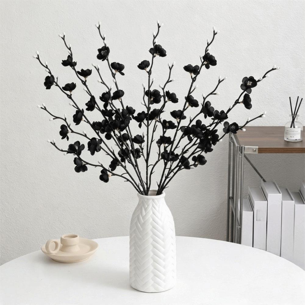 6PCS Real Touch Artificial Plum Branches Plastic Wintersweet Flower Wedding Ceremony