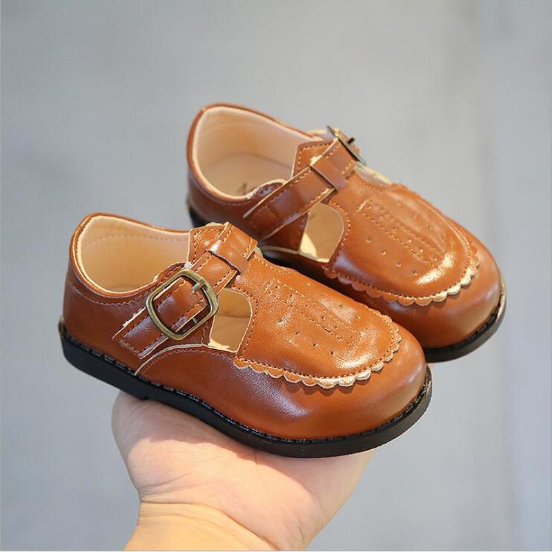 Newestspring Autumn Kids Shoes For Boys Girls British Style Children'S Single Shoes Pu Leather Fashion Student Performance Shoes