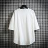 2026 Summer Men's White Loose Fit Korean Trend Short Sleeve T-shirt