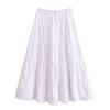 Spring 2025 Women's Fashion: European & American Style Poplin Short Top with Midi Skirt
