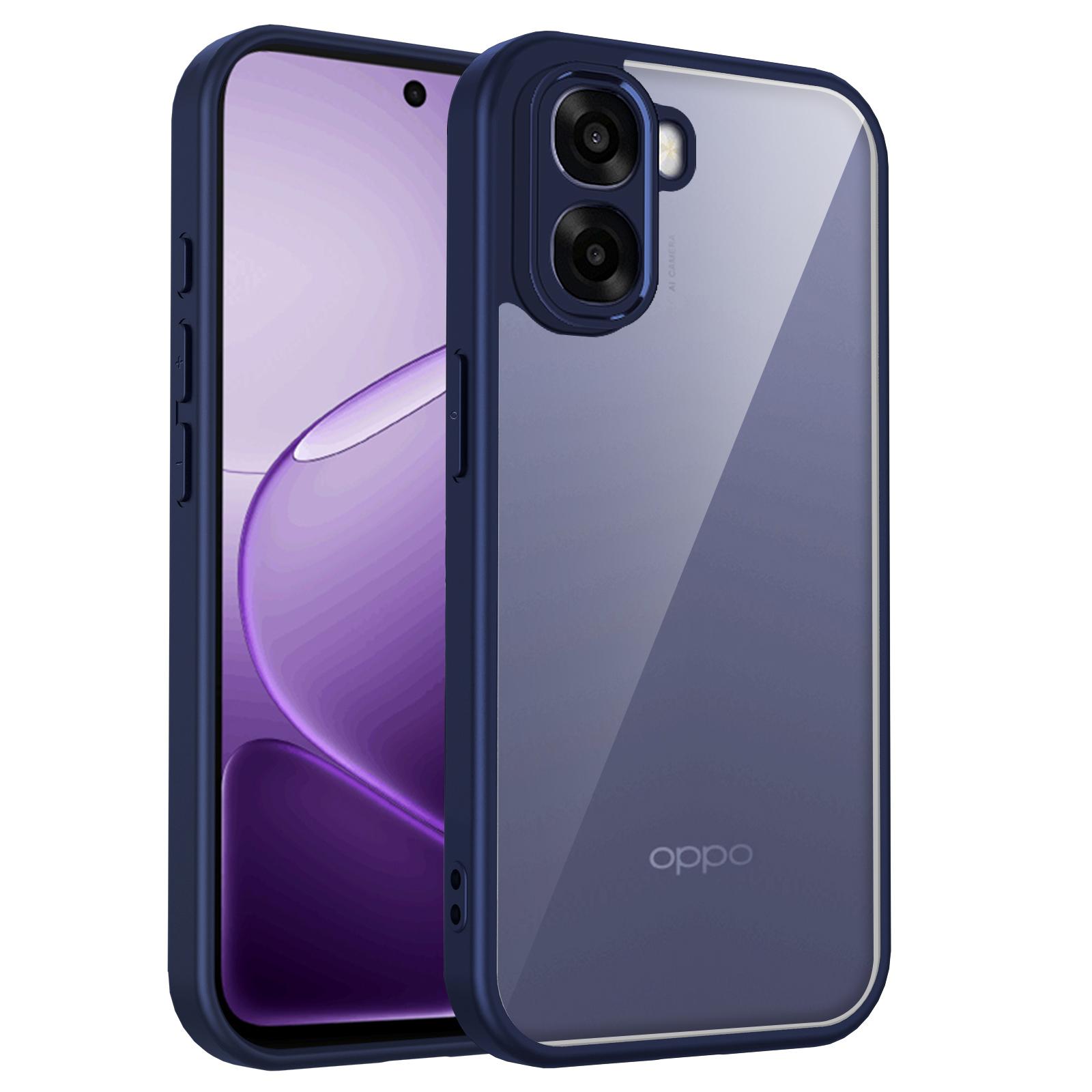 

Чохол для Oppo A6X 4G 5G CPH2819 CPH2823 Силіконовий бампер з повітряною подушкою Прозора матова задня кришка Твердий чохол для телефону для Oppo A6X OppoA6X 2025 Pc + tpu&OPPO A6x синій