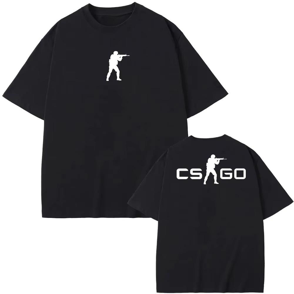 

Футболка с принтом логотипа игры Counter Strike Высокое качество Горячий бой Игра Футболка Весна/Лето Повседневная Удобный хлопок ... S разноцветный