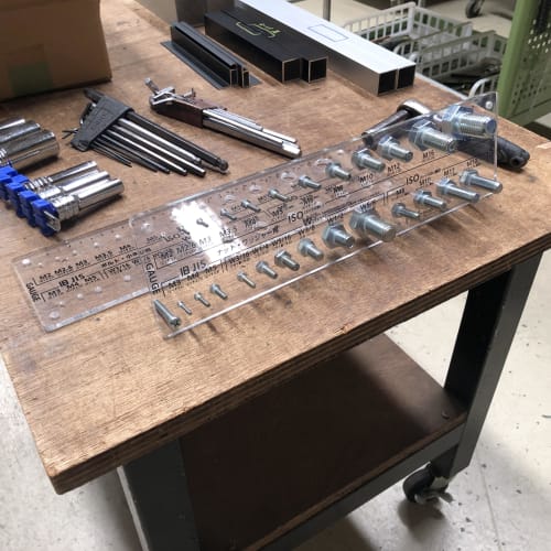 Daidohant Acrylic Thread Checker, 2-Piece Set (for Bolts and Machine Screws, 1 for Nuts and Washers), Identification/Measurement/Judgment (daidohant)