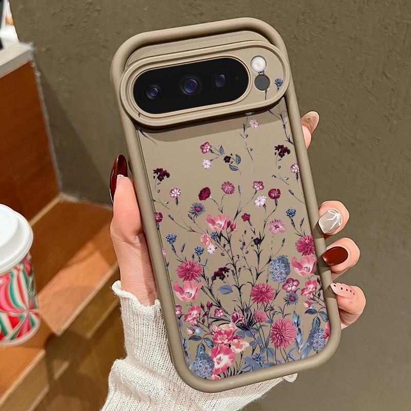 INS Retro Flowers Soft TPU Phone Case For Google Pixel 8 Pro 8A 9 Pro XL Shockproof Silicone Protector Cover For Pixel 8 9 Pro