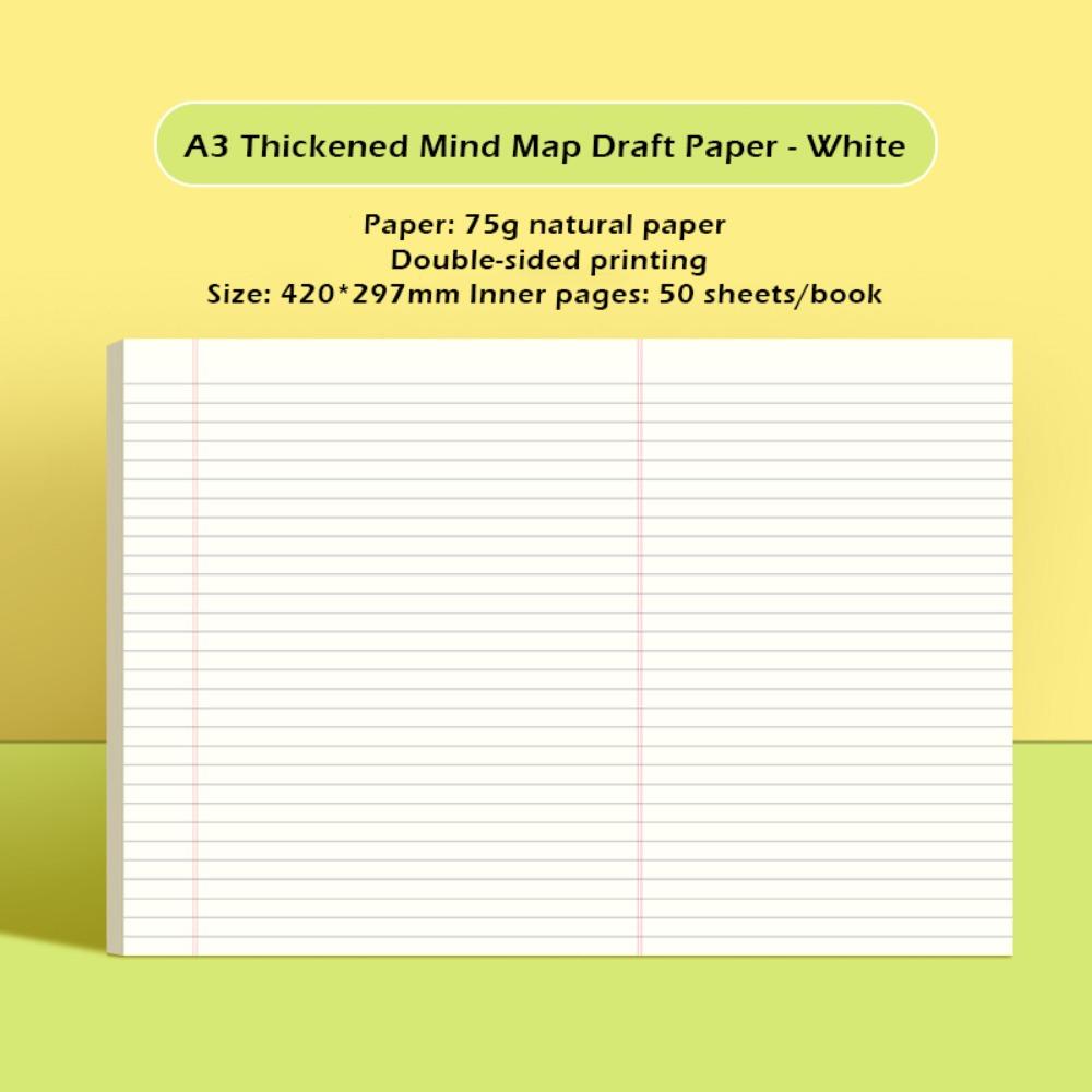 50 Blätter A3 A3 Notizbuch Mindmap Planung Notizzettel Multifunktionales Notizbuch Back To School Geschenk