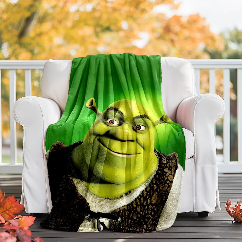 Coperta Stampata a Tema Shrek - Perfetta per Divano, Letto, Viaggio e Uso all'Aperto | Lavabile in Lavatrice, Accogliente e Durevole.