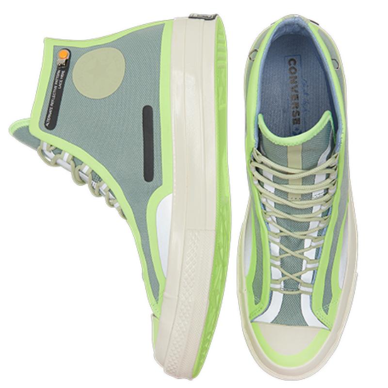 Converse Chuck Taylor All Star 1970s Seam Tape Round-toe Lace-up High-Top Canvas Unisex Grey Green