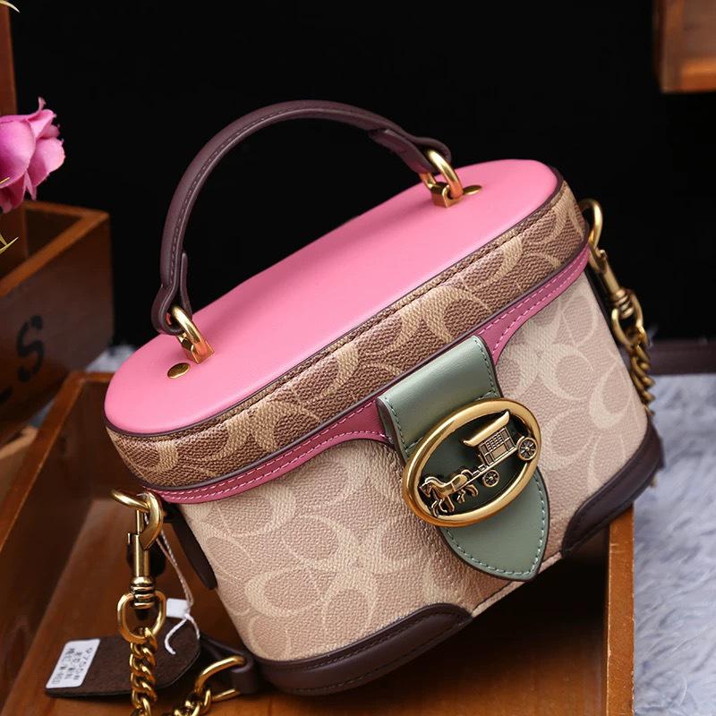 Graffiti Colorblock Ketten-Box-Tasche - 2025 Damen Umhänge- & Schultertasche, Print Mode-Stil