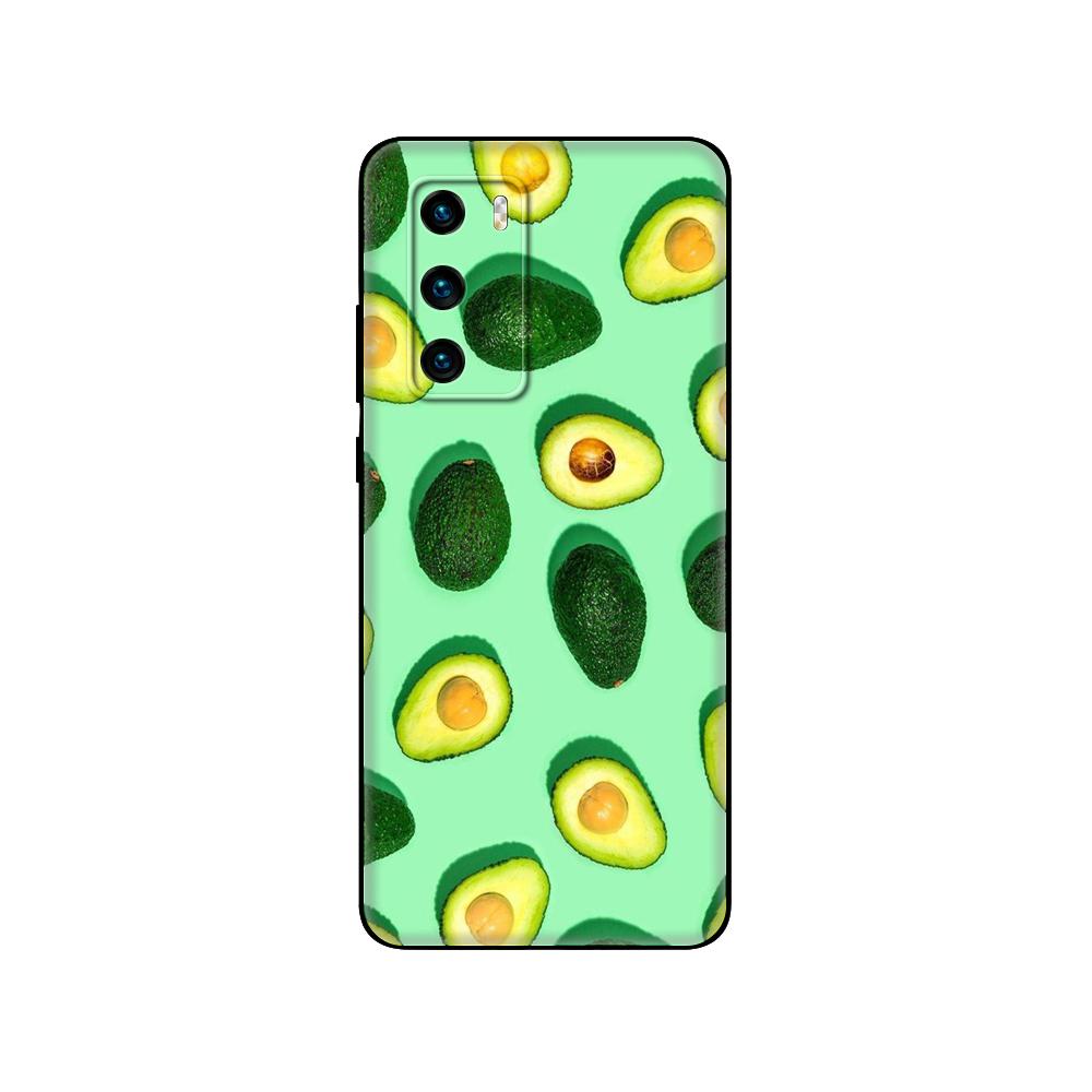 Black Tpu Case For Huawei P30 Lite P30 Pro P40 Case For Huawei P40 LITE E P Smart 2020 Case Cover Green Avocado