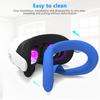 Silicone VR Face Cover Sweatproof Face Cushion Anti-Dirty Face Cushion Pad Replacement for Meta Quest 3S VR Accessories