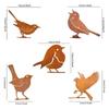 5Pcs Iron Bird Decoration Photo Props Yard Sign Bird Silhouette Ornaments for Windowsills Branches Patio Outdoor Decoration