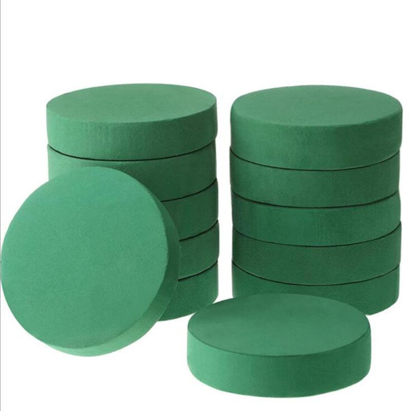 Spugna Floreale Verde 10X4Cm Blocco di Spugna Floreale Rotondo Spugna Floreale Multiuso per Fiori Secchi Blocco di Spugna Floreale Kit per Composizioni Floreali Fai da Te