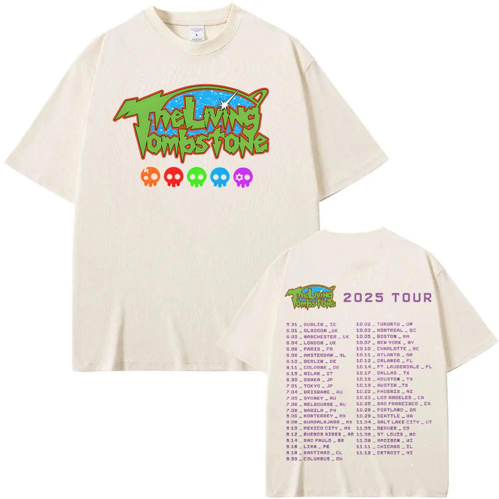living tombstone T Shirt Street Hip-hop Rapper Short Sleeve O-neck Tees Top Summer 100%Cotton Tshirt Sudaderas ComfortableTees