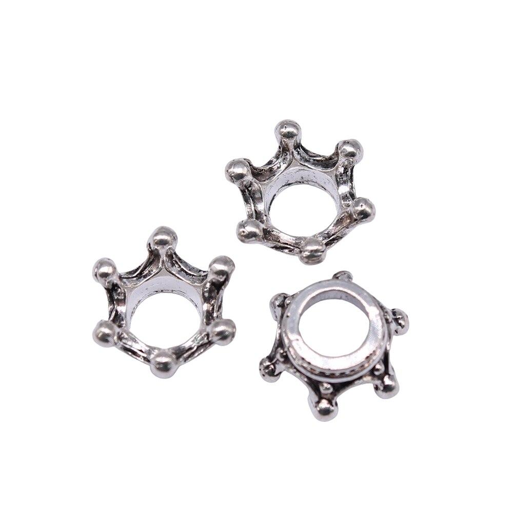 20Pcs 3D Crown Charms Jewelri Charm Antique Silver Color 12X12X6mm