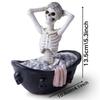 Halloween Skull Girl Bathroom Decor Resin Craft Gothic Figurine Home Entrance Decoration for Party Shelf Display
