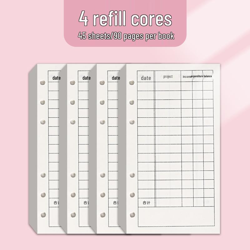 A6 Family & Student Financial Planner: Income & Expenditure Notebook, Loose-Leaf Ledger, Receipt Holder, Money Storage Album