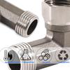 Pack of 2 Stainless Steel Materials 90 Degree Point Fitting 1/2Inch Male To Female Thread For Water Installations