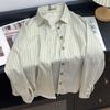 Spring Autumn Niche Design Sense Striped Small Loose Shirt Blouses & Shirts