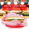 24 Oval Baskets Bread Frying Serving Trays Retro Storage for Restaurants Picnics