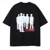 Street Wear Harajuku Hip-hop Men's T-shirt Y2k Retro Oversized Short Sleeved Printed T-shirt Fashionable Cotton Retro Aesthetics