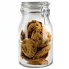 GLASS HERMETIC JAR WITH GLASS LID 1.1L