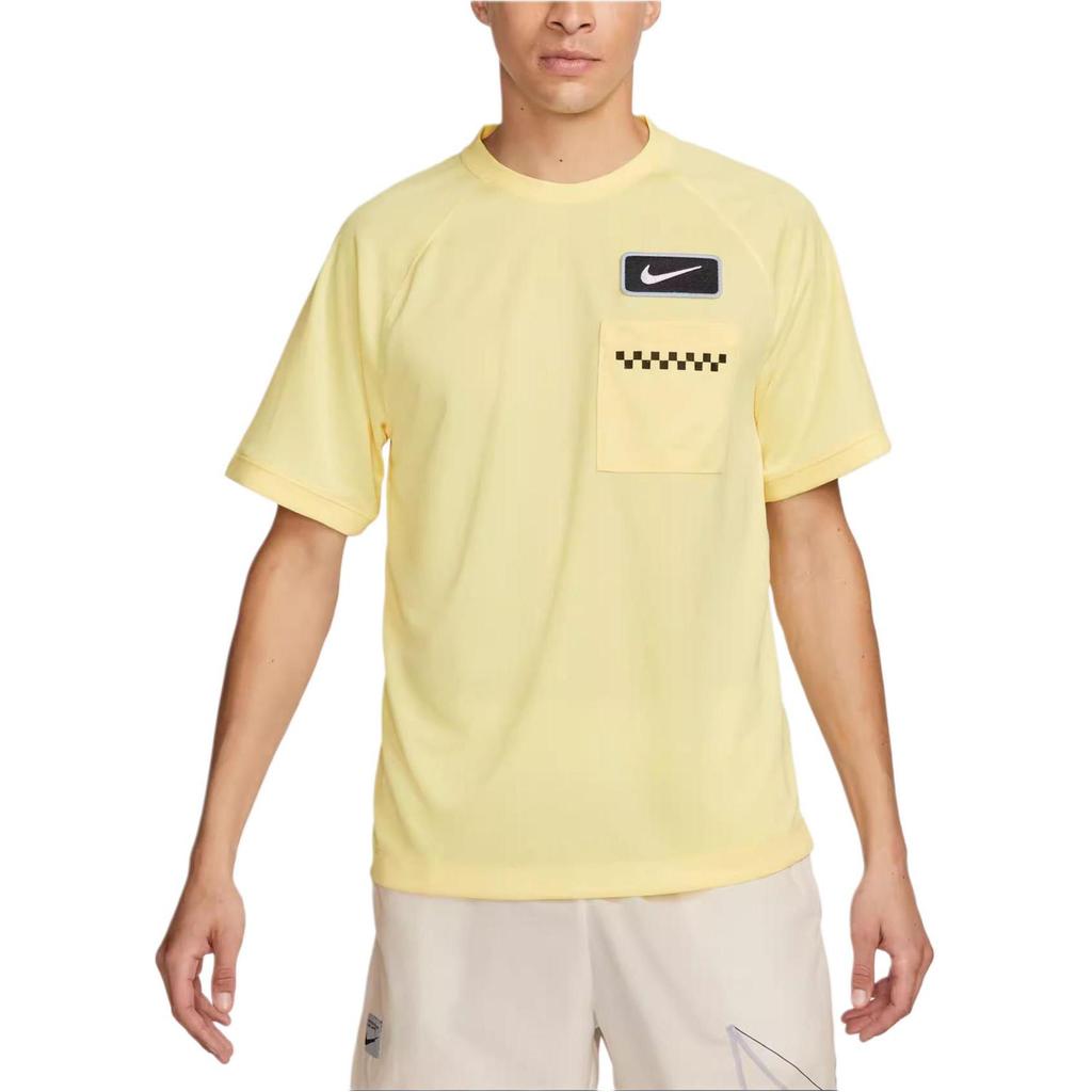 Nike Dri-Fit Logo Short Sleeve T-Shirt Men Tops Light-Lemon-Green DX8635-821