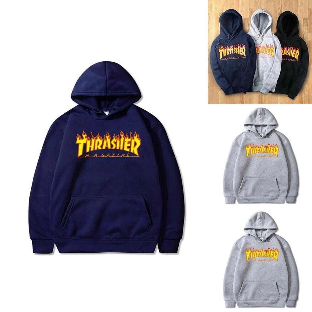 Stylish Flame Print Plus Size Men's Hooded Sweatshirt Sweater
