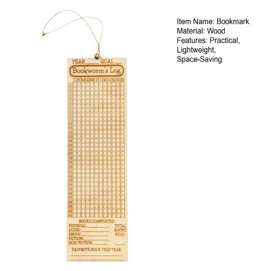 Segnalibro in legno con scomparti funzionali, tracker di lettura, accessorio elegante per libri, agenda di lettura, regalo per lettori.
