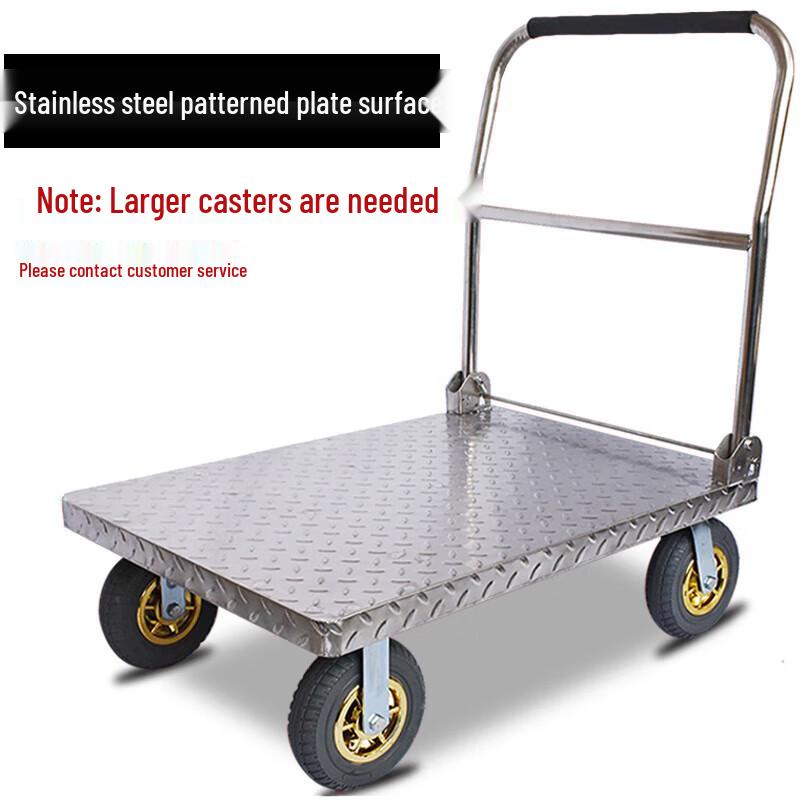 Stainless Steel Silent Folding Platform Trolley