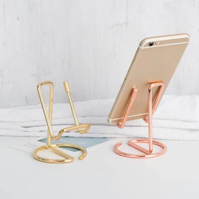 Stil nordic Iron Art Linear Metal Suport pentru telefon mobil Suport de afișare pentru cărți de vizită de birou simplu Accesorii de birou