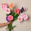 Simulated Tulips Bouquet Realistic Fake Flowers Home Decor Artificial Tulip Arrangement with Bendable Stems