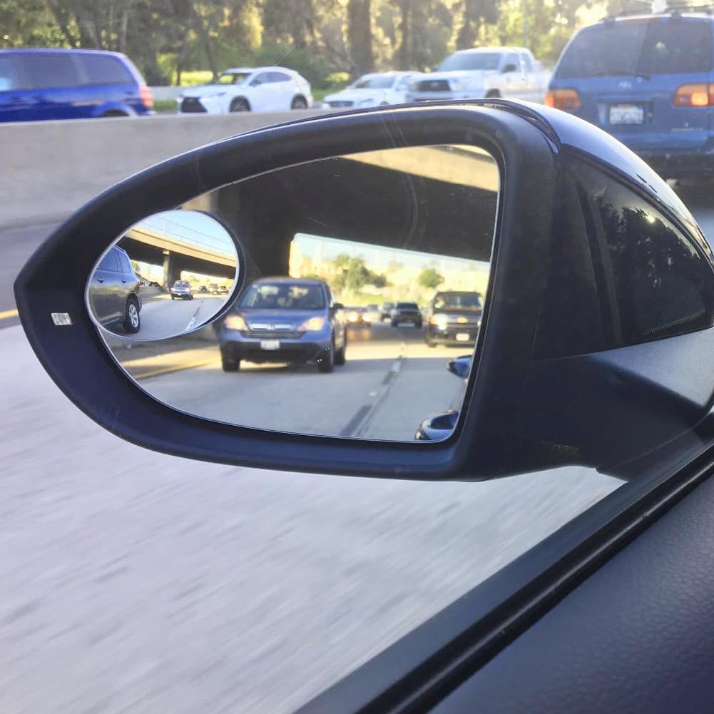 Ampper Car Auxiliary Mirror Blind Spot Mirror, 360° Angle Adjustment