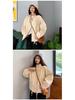 Autumn Winter Loose Fit Drawstring Jacket for Women - Korean College Style Casual Outerwear
