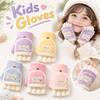Soft Warm Kids Gloves Plush Writing Gloves Gifts Half Finger Mitten  for Girls Boys