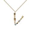 Colorful Zircon Alphabet Necklace: Women's European & American Design