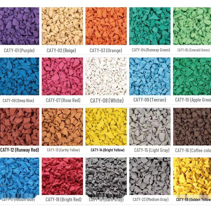 Colorful EPDM Rubber Granules for Outdoor Surfaces