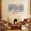 1pcs Retro Relief Mandala Decorative Painting Modern Minimalist Living Room Entrance Background Wall Hanging Painting Nordic Sty
