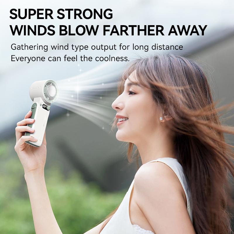 New JF168 ice pack high-speed fan with 199 speed regulation, long endurance, high wind power, handheld folding mini fan