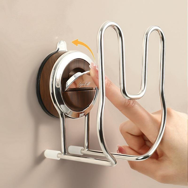 Suction cup bathroom slipper hanging rack non perforated wall mounted drain rack bathroom storage hook slipper hanging artifact