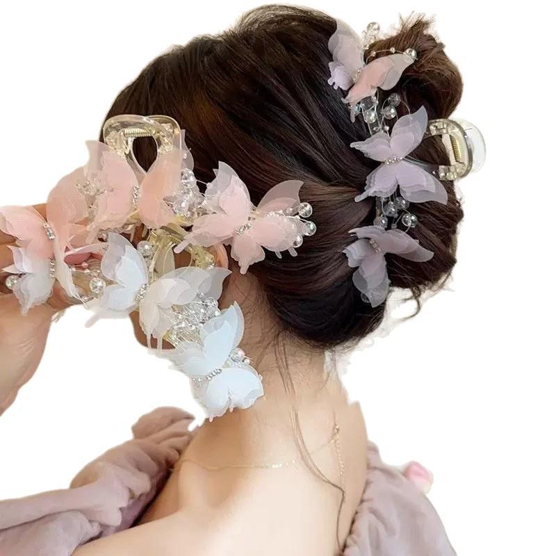 Korean Style Polka Dot Bow Shark Hair Clip - Elegant & Versatile