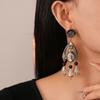 Inlaid Rhinestones French Waterdrop Earrings Imitation Pearl Long Tassels Dangle Earrings  Women